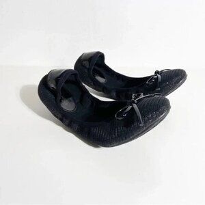 MICHAEL Kors BNWT "City Ballet" Slip On Flats Women NEW Black Glitter